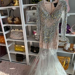 Terani Couture Crystal Embellished Evening Gown 🌪️